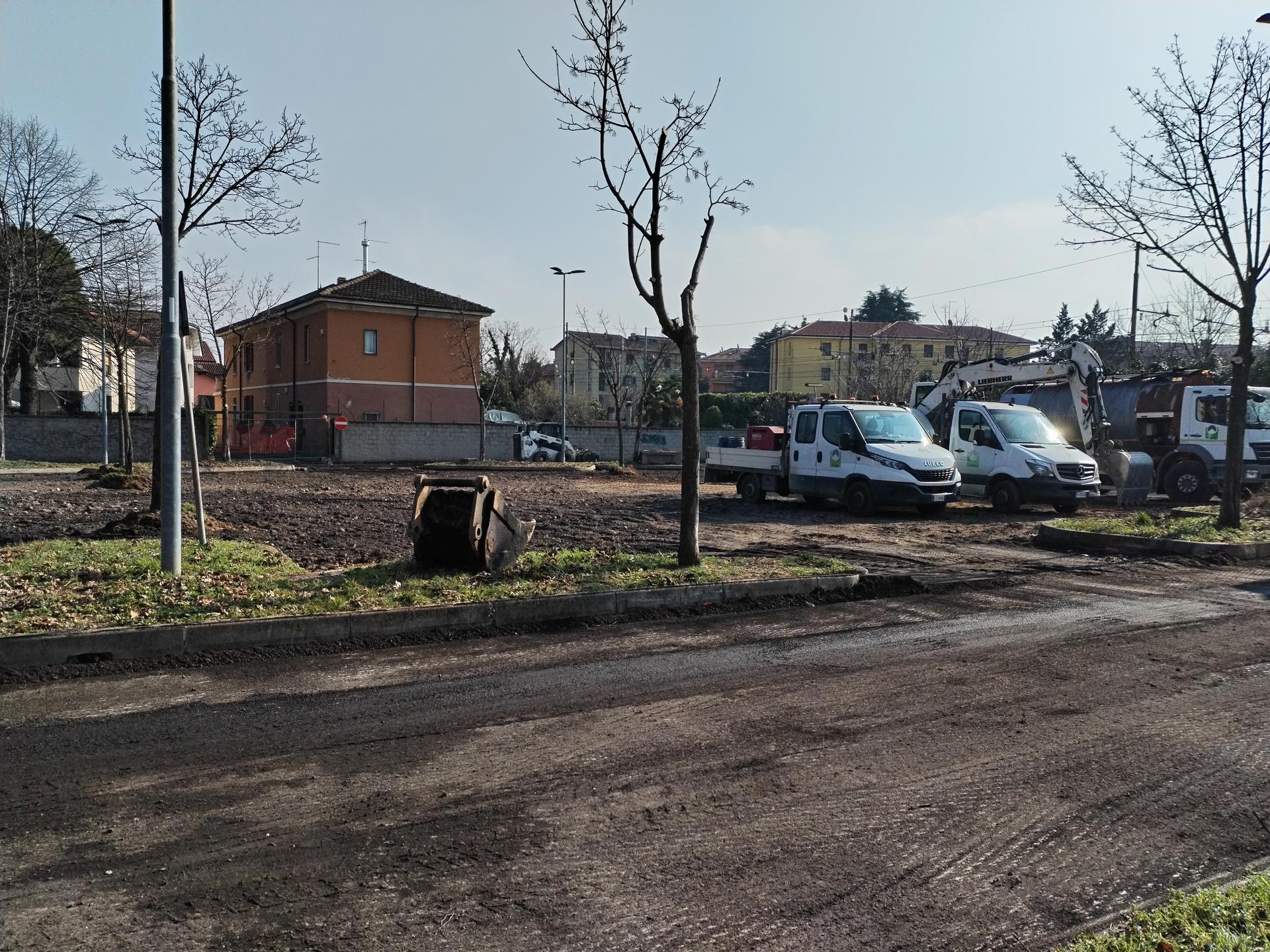 Nella foto, il cantiere aperto in vicolo Secchi
