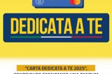 Pubblicazione elenco beneficiari Carta dedicata a te 2025