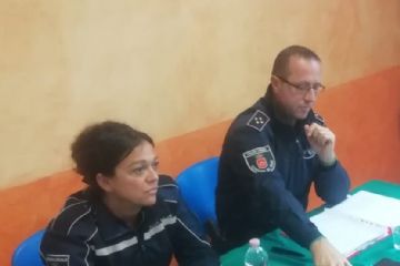  gli agenti di Polizia Locale presenti all'incontro a Lucernate