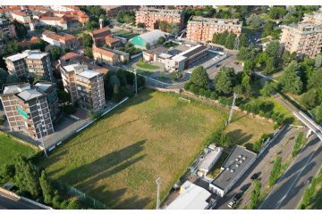dal drone Campo da calcio via De Gasperi pre lavori