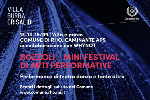Grafica Villa Burba Crisalidi Bozzoli - minifestival di arti performative