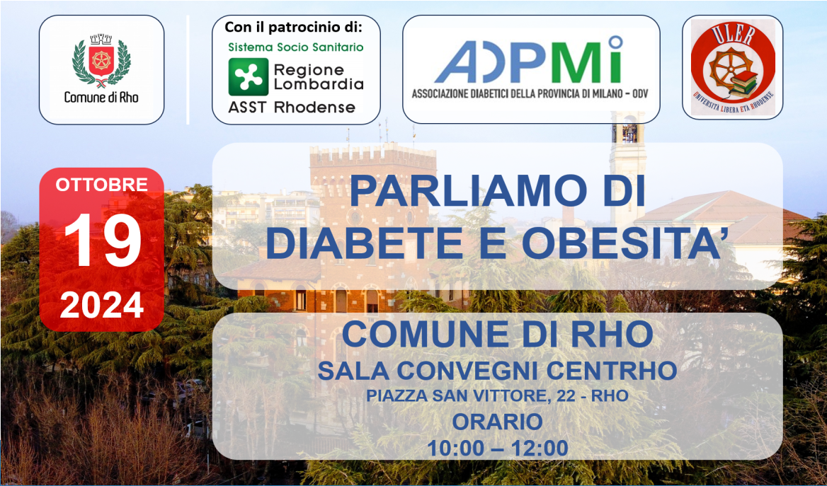 locandina Parliamo  di Diabete e obesità - 19 ottobre 2024