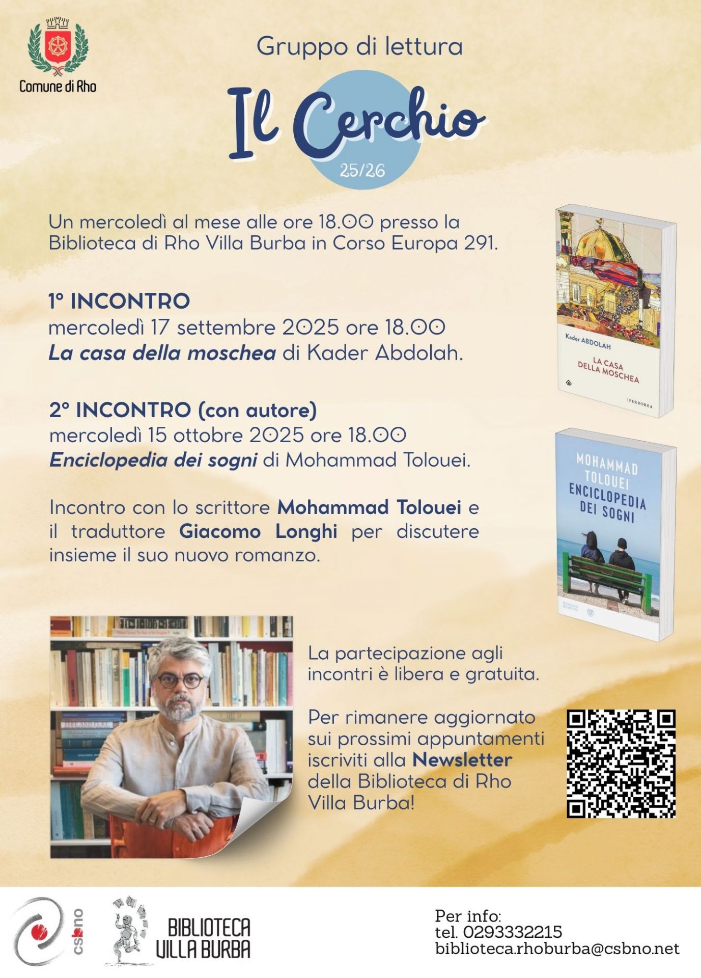 Locandina  dell'evento con titolo Il cerchio e indicati i due appuntamenti