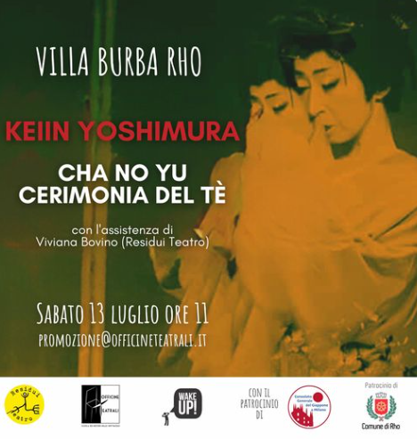 locandina Keiin Yoshimura Cerimonia del Tè sabato 13 luglio ore 11 Villa Burba 