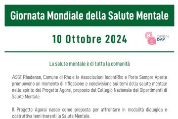 Giornata della salute mentale: desk informativi in centro e tavola rotonda a Villa Burba