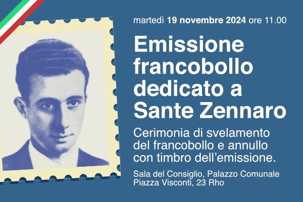 Emissione francobollo dedicato a Sante Zennaro