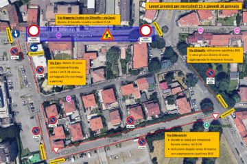 cartina di segnalazione cantiere modifiche alla viabilità