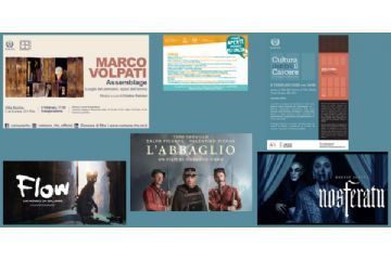 locandine degli eventi: Marco Volpati, VenusLab, Flow,  l'Abbaglio, Nosferatut! Cultura dentro il carcere