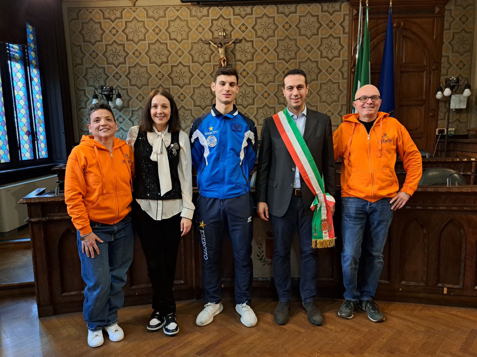 Riccardo Lorello con Alessandra Borghetti, Andrea Orlandi e Skating Rho