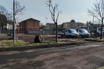 Nella foto, il cantiere aperto in vicolo Secchi
