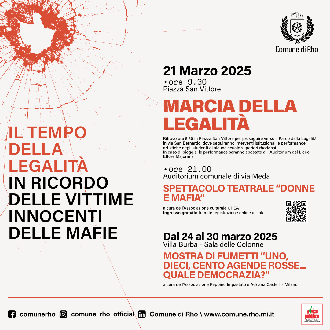 il tempo della legalità in ricordo delle vittime innocenti delle mafie
