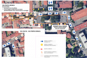 Legenda cartina via Porta Ronca