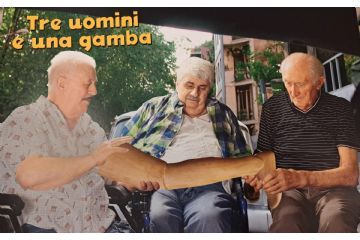 
Nella foto il pannello dedicato a "Tre uomini e una gamba"
