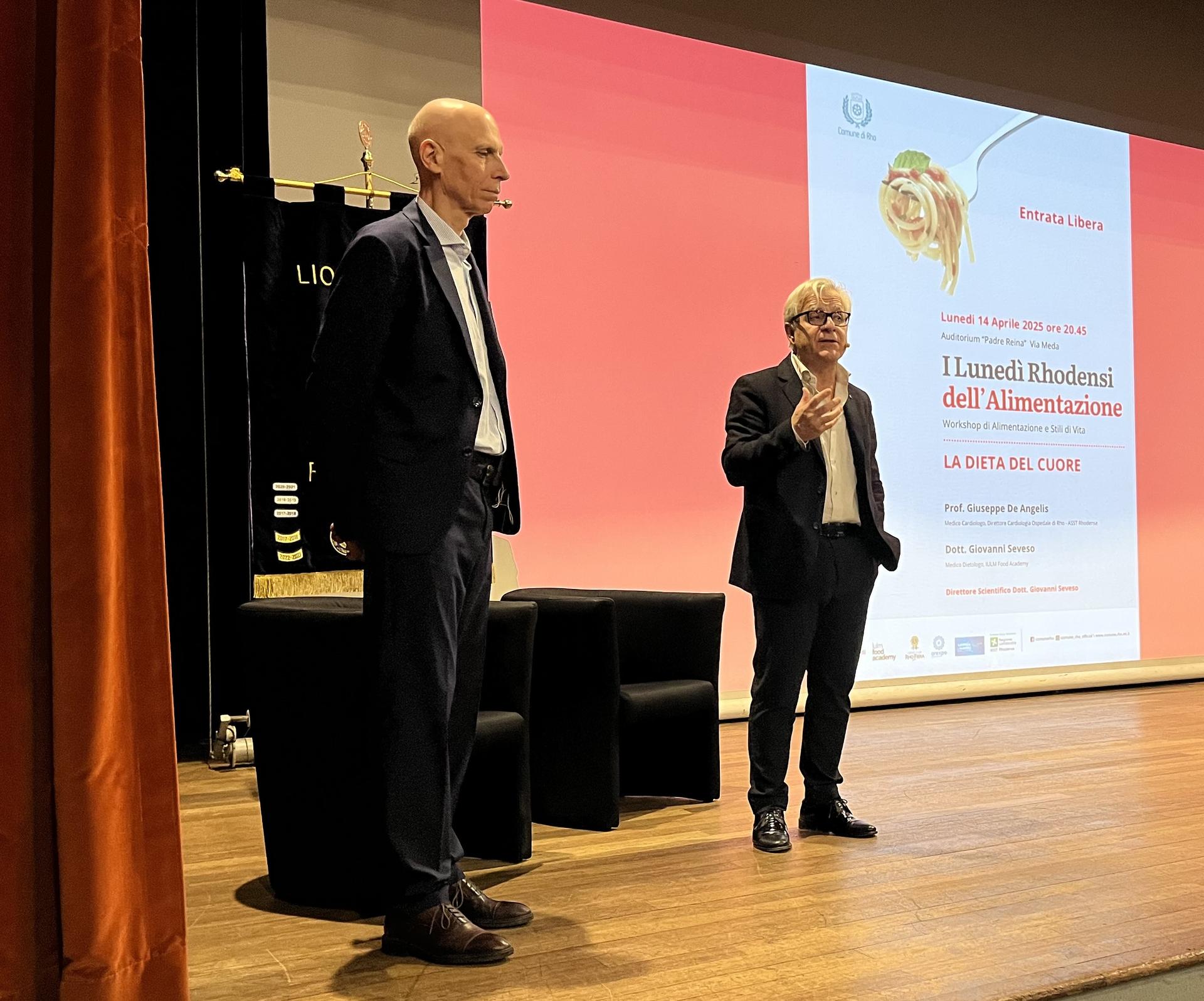 Nella foto il dottor Giovanni Seveso e il professor Giuseppe De Angelis