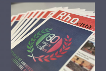 Copertina periodico Rho città Ottantesimo anniversario della liberazione d'Italia