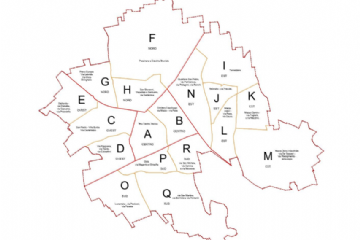Mappa delle città che illustra schematicamente il servizio di sfalcio dell'erba che sarà effettuato a Rho nella settimana da lunedì 19 a domenica 25 maggio 2025