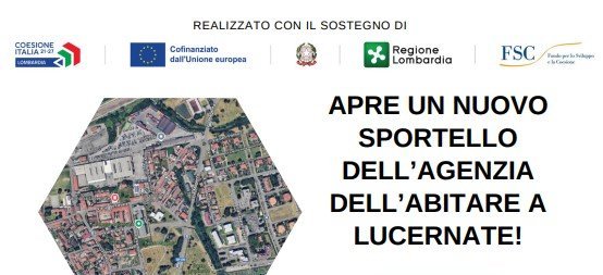 Apre un nuovo sportello dell'agenzia dell'abitare a Lucernate