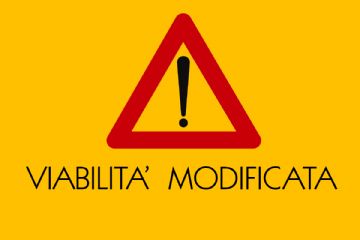 Grafica che indica modifiche alla viabilità in città