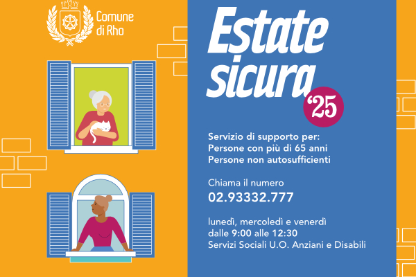 estate sicura 25 grafica due persone anziane alla finestra
