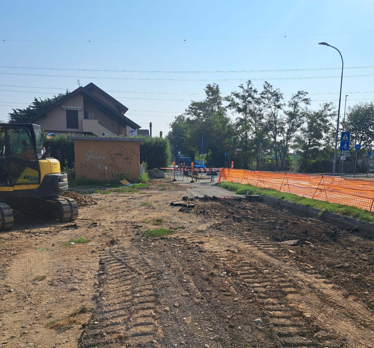 area interessata dai lavori in via Mazzo