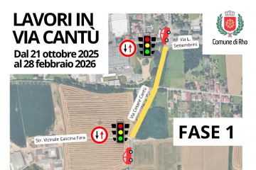 Posa delle tubazioni dell’acquedotto: cantiere in via Cant&#249; a Passirana