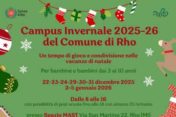 Campus invernale 2025-2026 del comune di Rho Per bambine e bambini dai 3 ai 10 anni