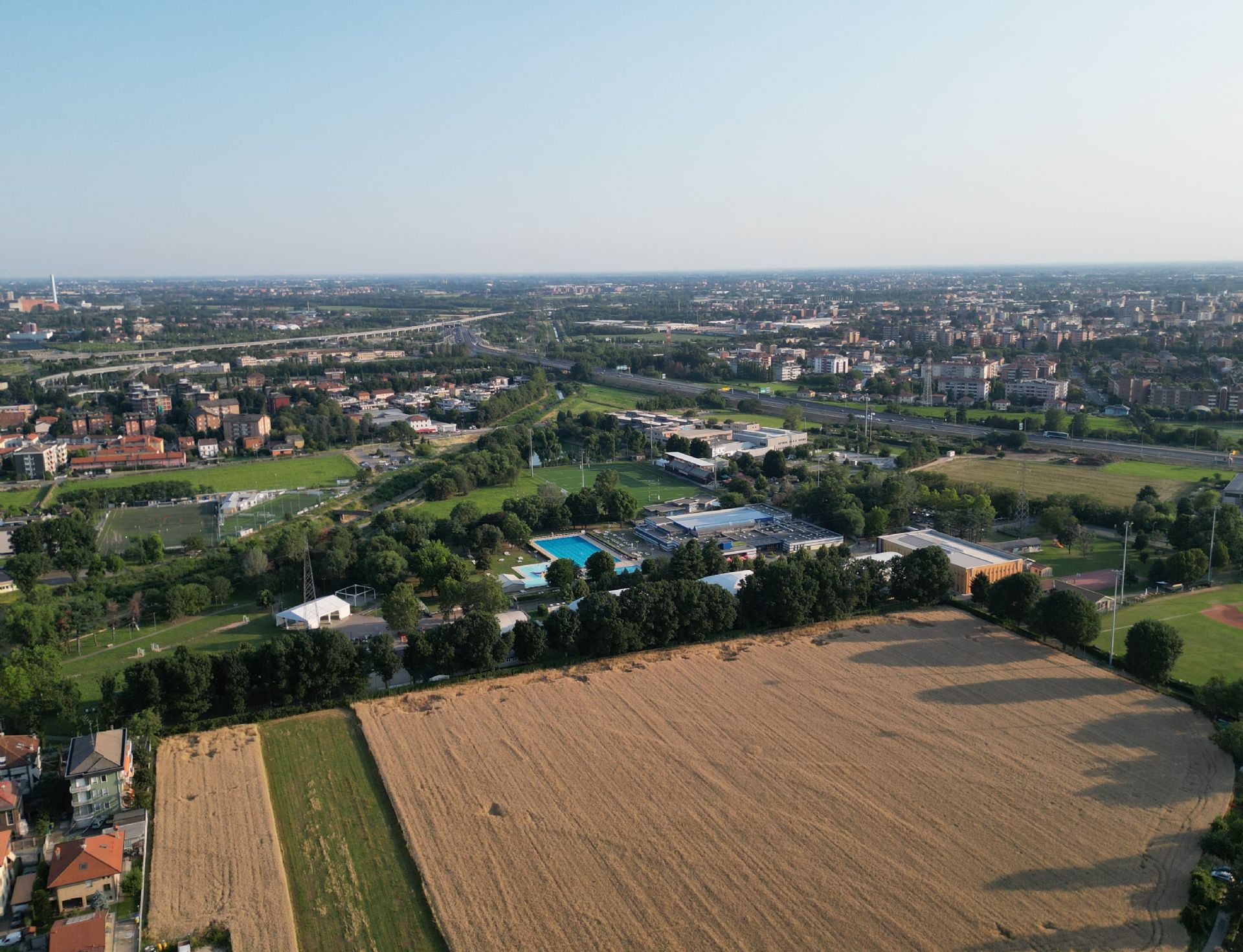zona nuovo edificio scuola scuola Sante Zennaro vista dall'alto