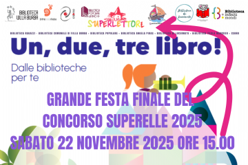 locandina  un due tre libro  molto colorata con sagome di bambini 