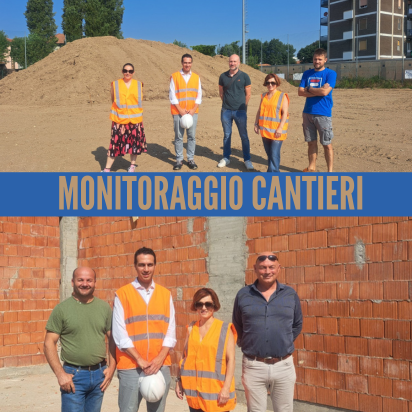 monitoraggio dei cantieri con tecnici e Sindaco Andrea Orlandi e assessore Alessandra Borghetti