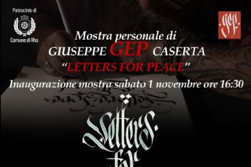 La locandina della mostra Letters for peace