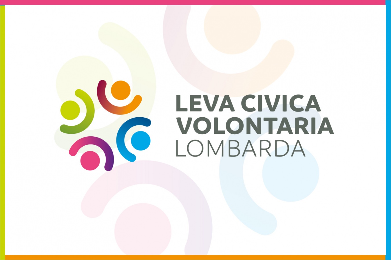 Simboli colorati e scritta: Leva Civica Volontaria Lombarda