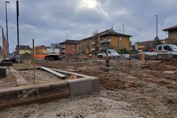Cantiere parcheggio via Montenevoso