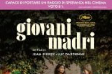 Locandina film Giovani madri Panchina con mamme con bebè in braccio