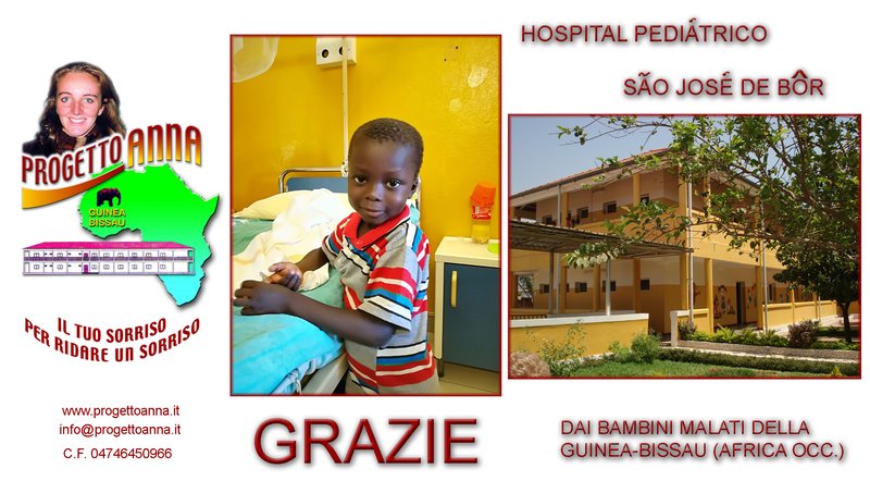 locandina progetto Anna immagine di un bambino e dell'0spedale pediatrico